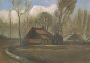 Vincent Van Gogh Farmhouses among Trees (nn04) oil painting reproduction